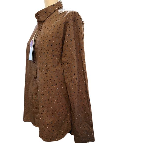 Level Ten Mauve Poplin Long Sleeve Button Down Shirt, Size Large, NWT - Picture 3 of 9